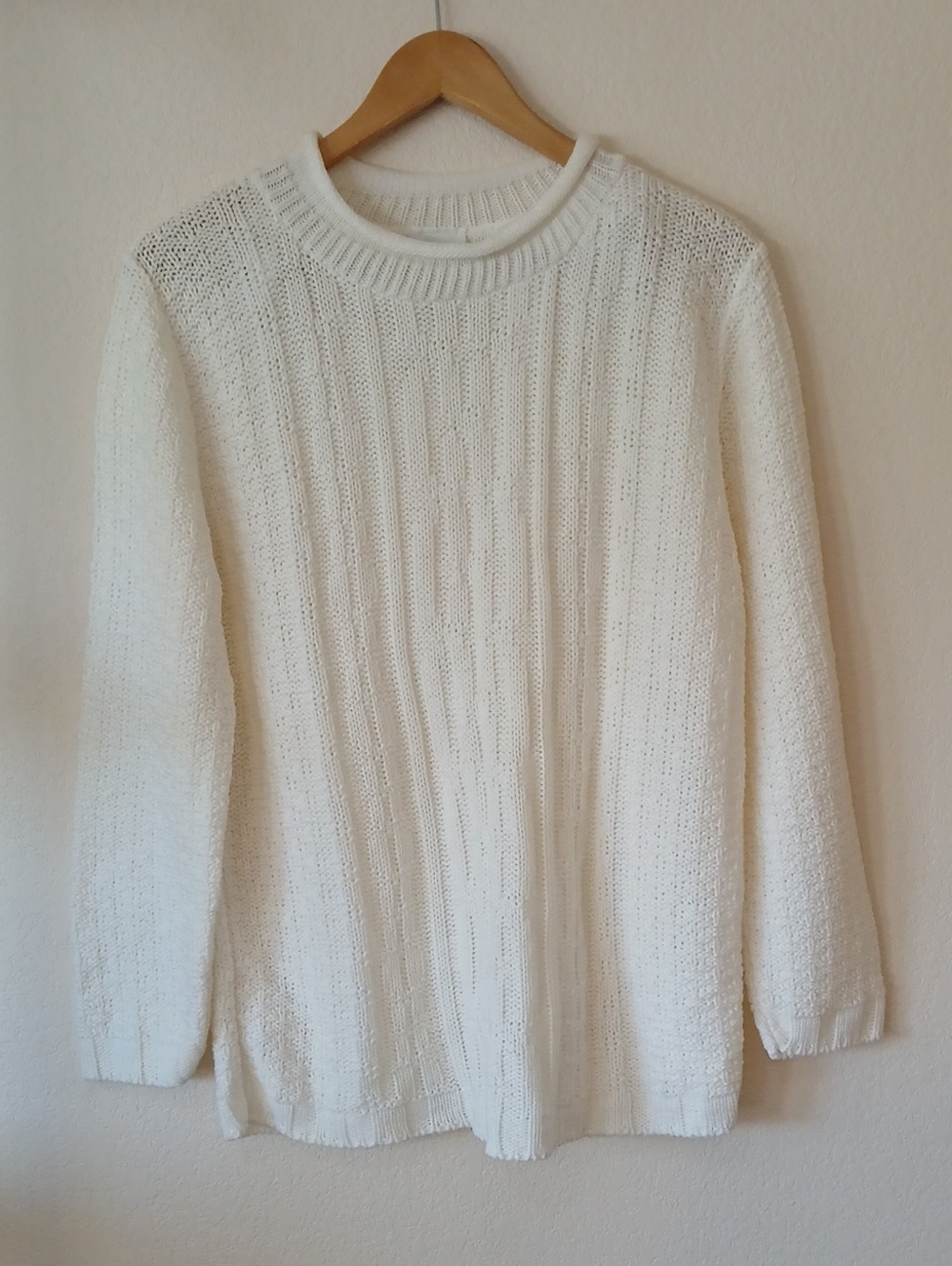 Vintage Bobbie Brooks Roll Neck White Knit Sweater